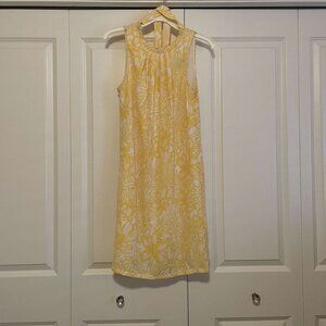 Yellow 60s Mod Inspired Shift Mini Dress